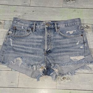 AGOLDE Denim Jean Shorts Sz 28 Button Fly